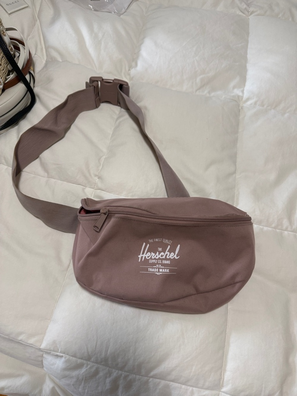 Herschel Supply Co. Mauve Waist Pack with White Logo